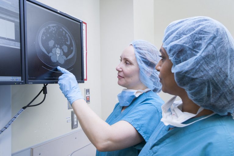 Doctors looking at x-ray