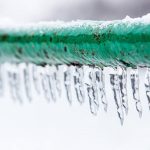 green frozen pipe